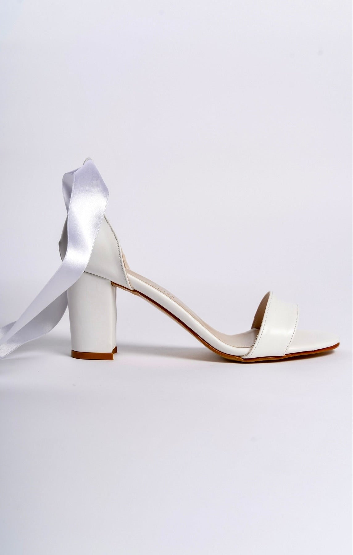 Seraphina | White Ribbon High Heel Sandals