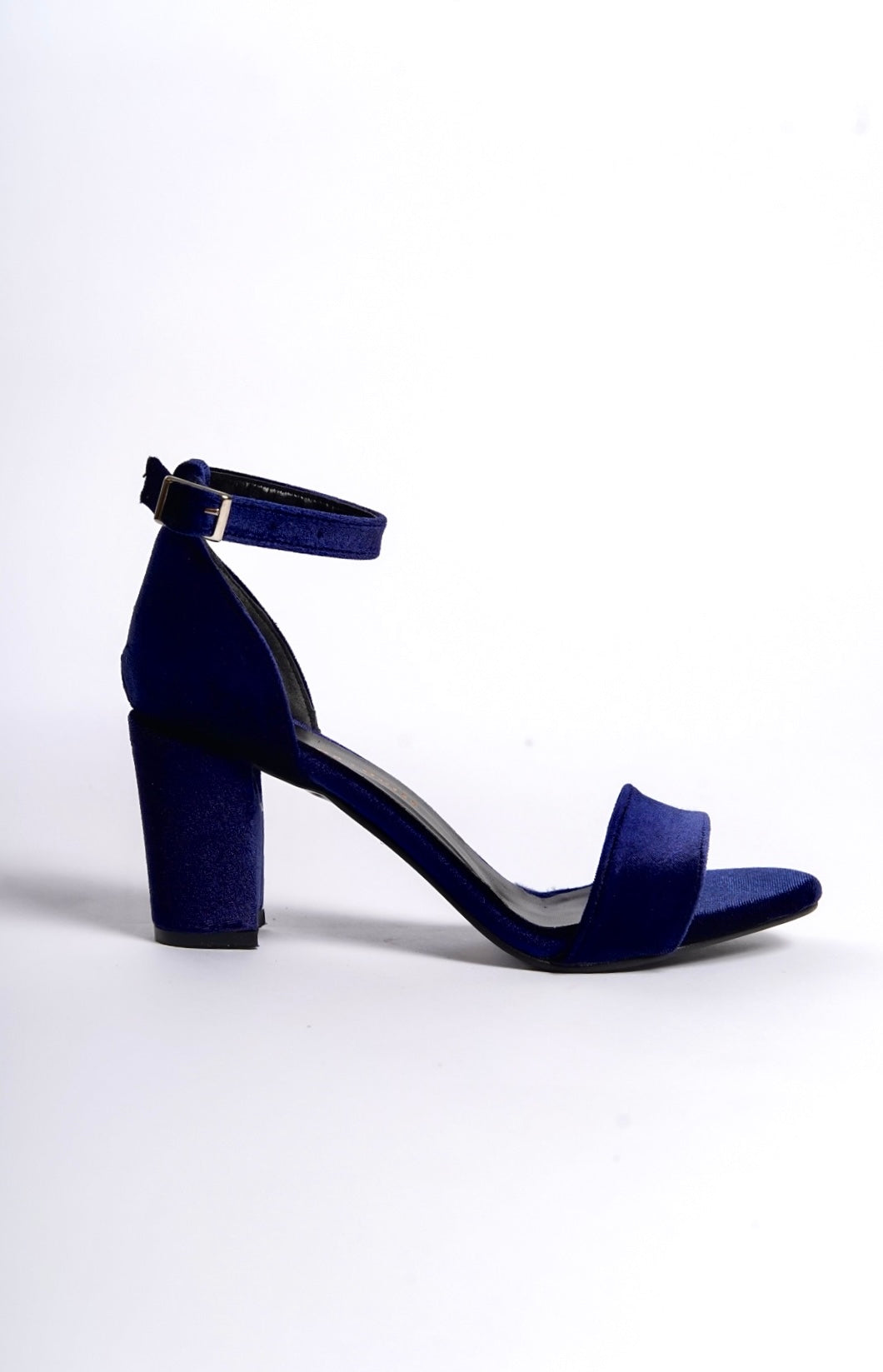 Isadora | Navy Velvet High Heel Sandals