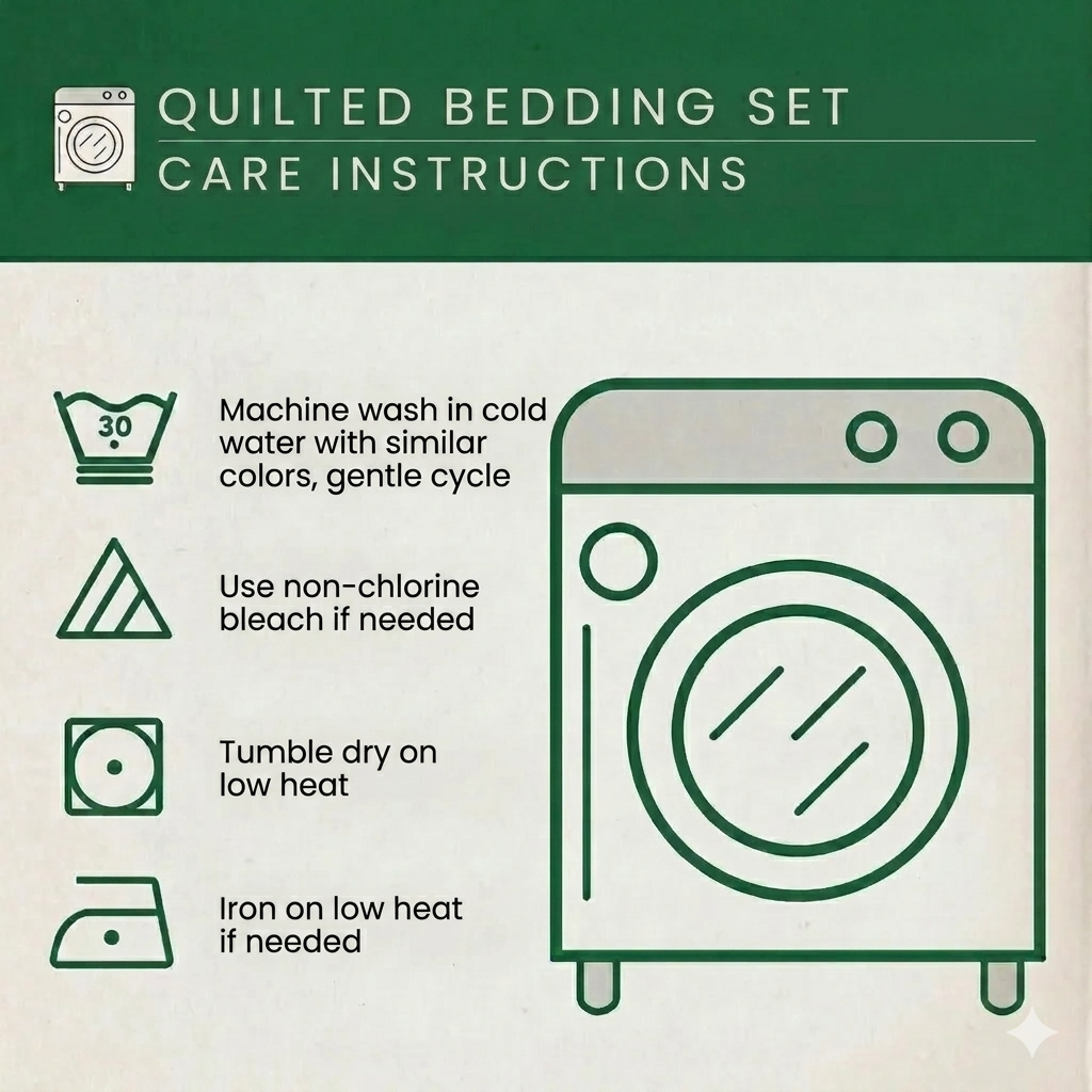Vintage Travel | 3-Piece Quilted Bedding Set