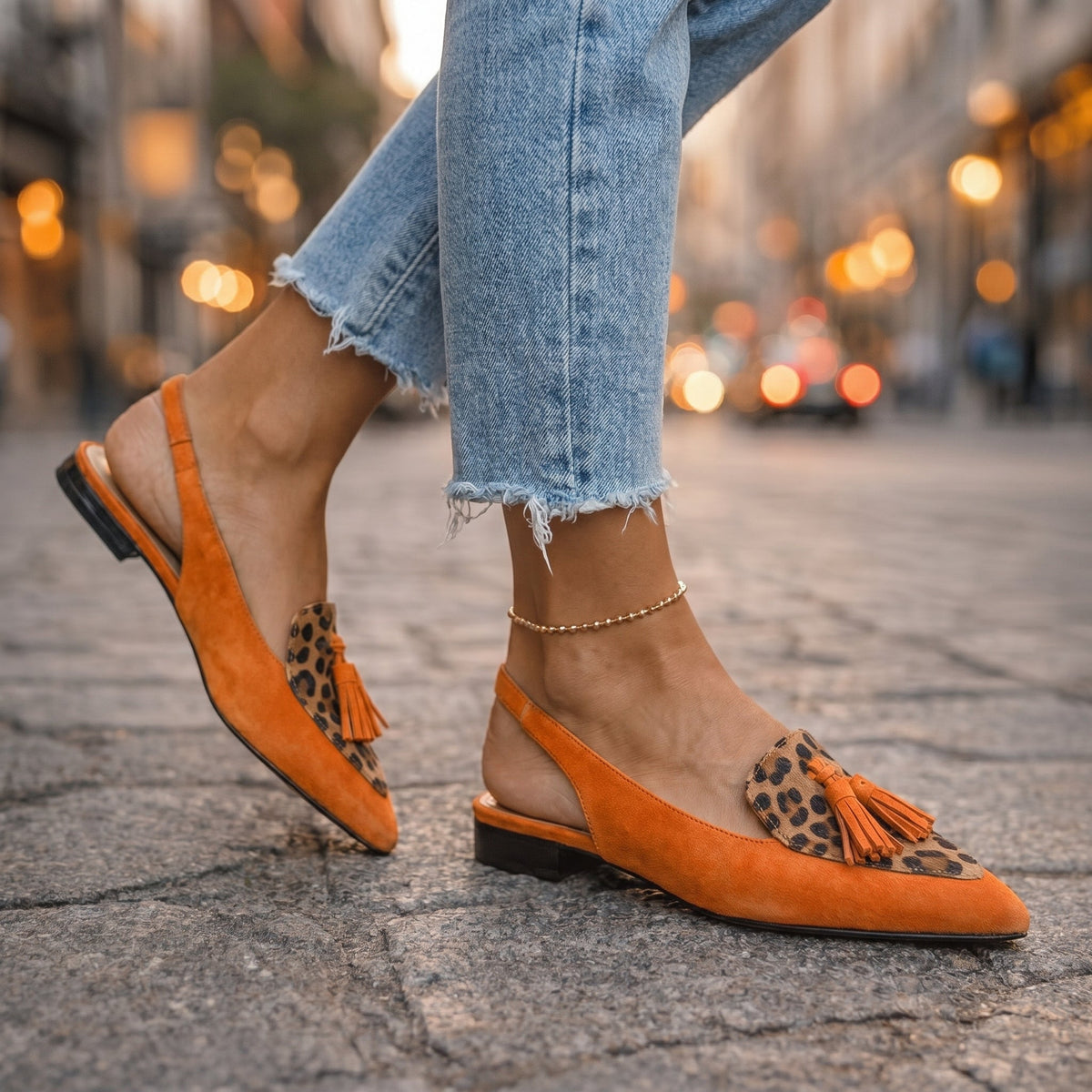 Domicela | Tasseled Suede-Effect Sandals