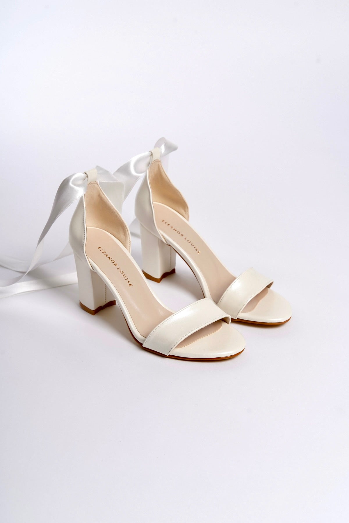 Beatrix | Ivory Ribbon High Heel Sandals