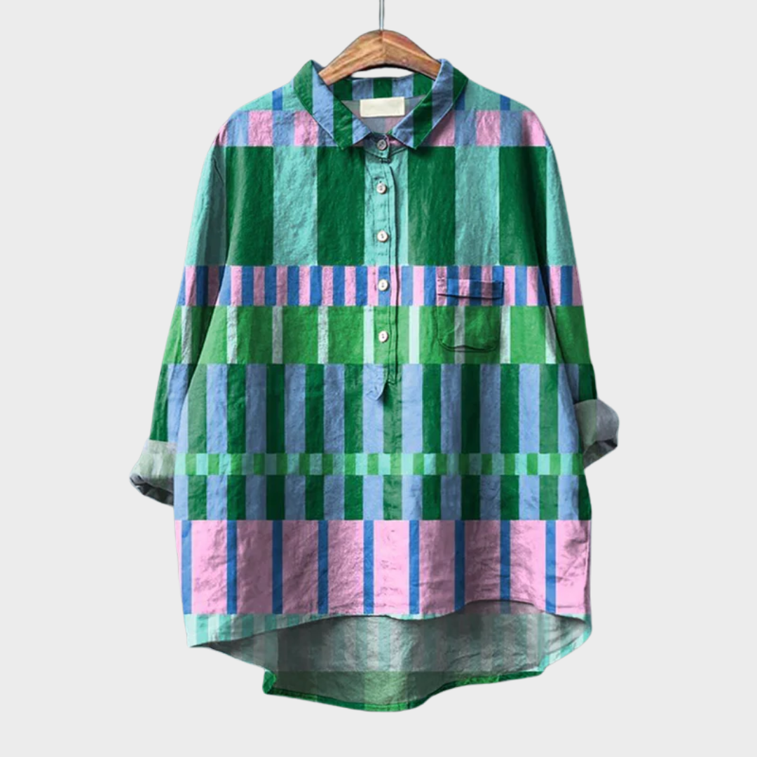 Lynn - Elegant Linen Summer Blouse