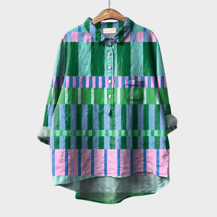 Lynn - Elegant Linen Summer Blouse
