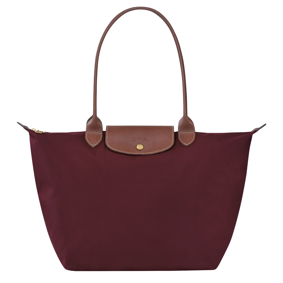 Le Pliage Tote Large, Burgundy