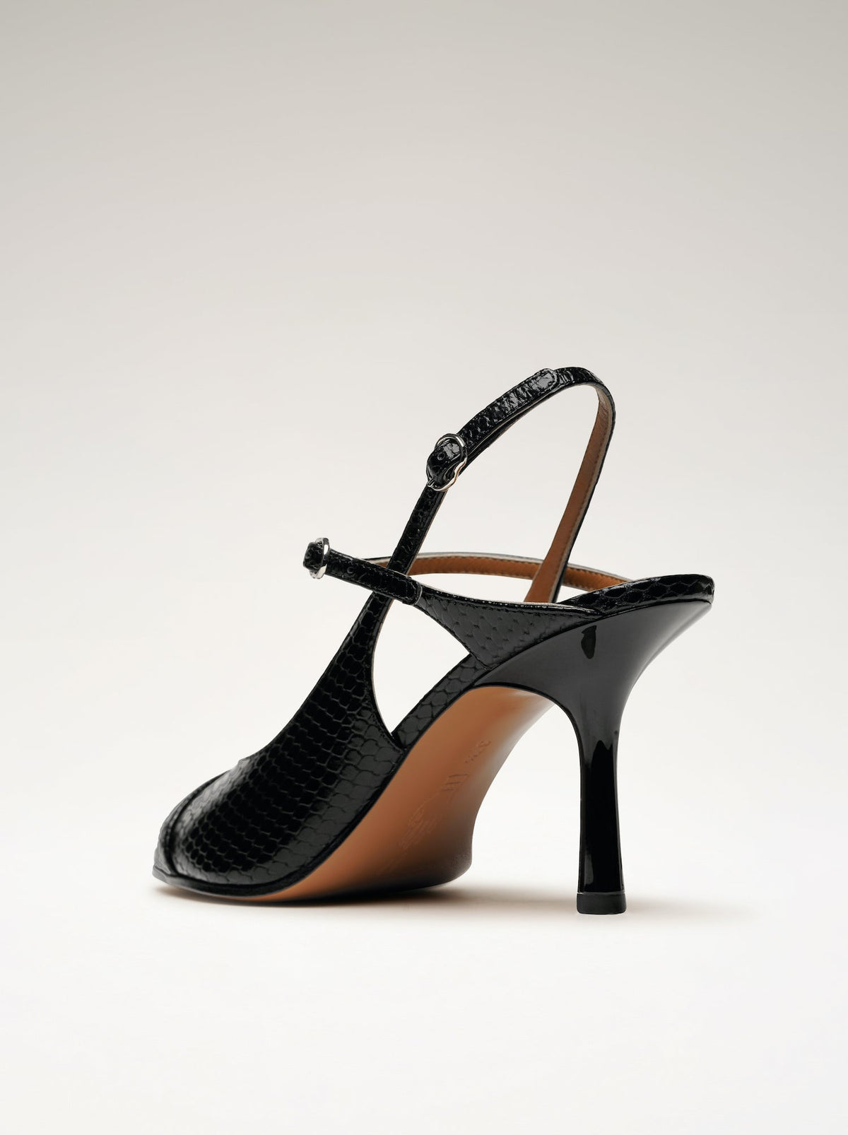 Fleur | Embossed Thin-Heel Sandals