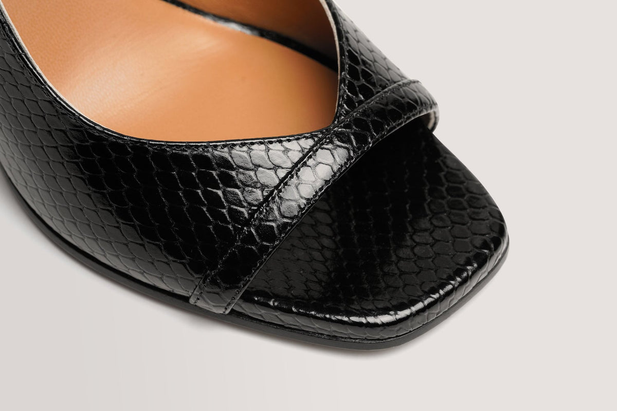 Fleur | Embossed Thin-Heel Sandals