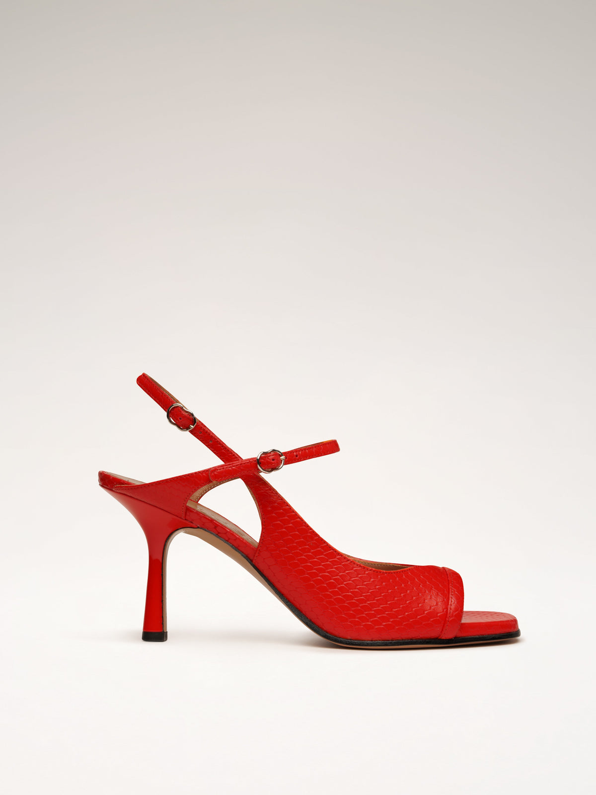 Colette | Embossed Thin-Heel Sandals
