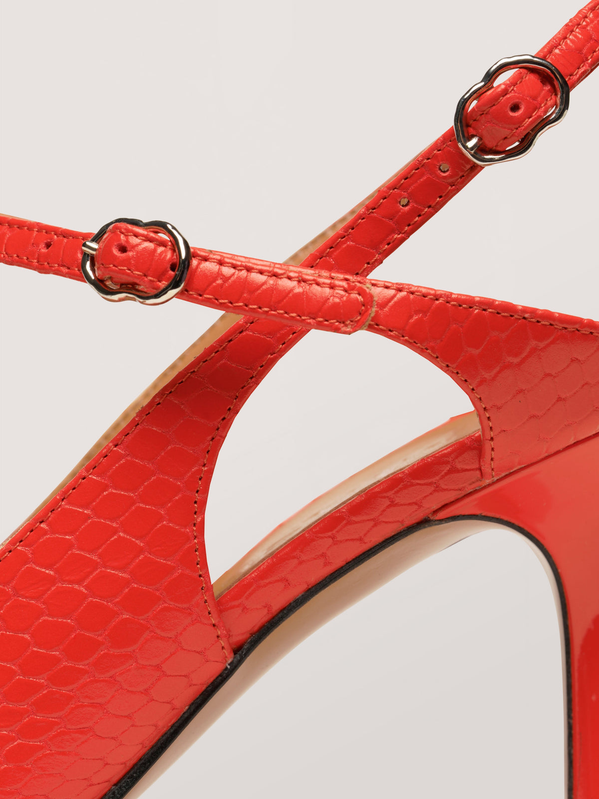 Colette | Embossed Thin-Heel Sandals