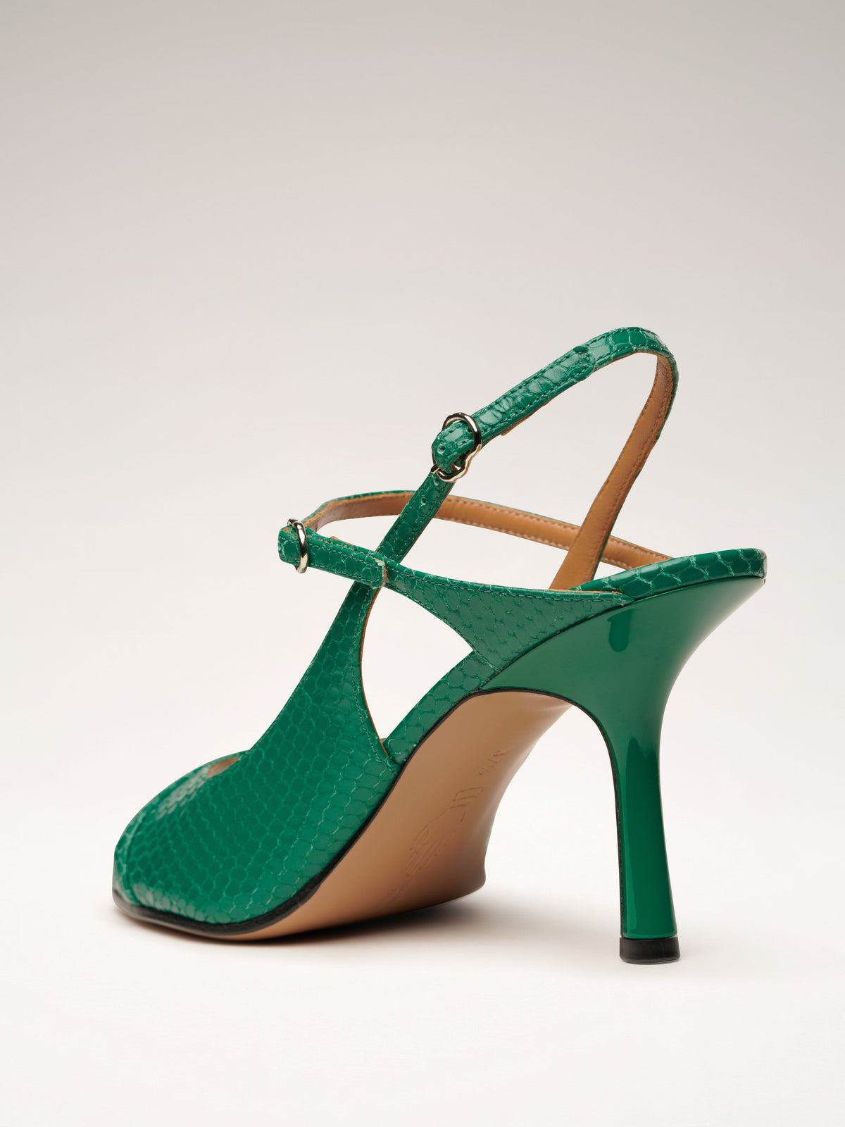 Margot | Embossed Thin-Heel Sandals