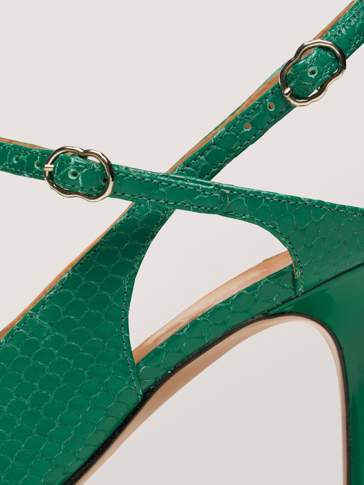 Margot | Embossed Thin-Heel Sandals