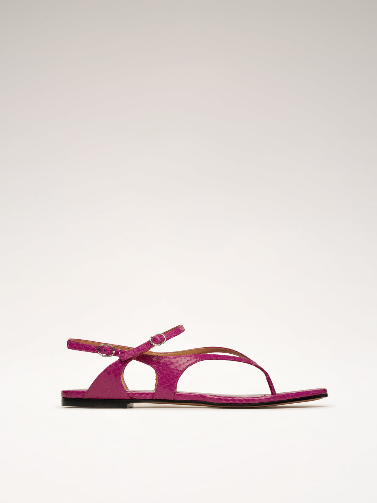 Ines | Flat Embossed Sandals