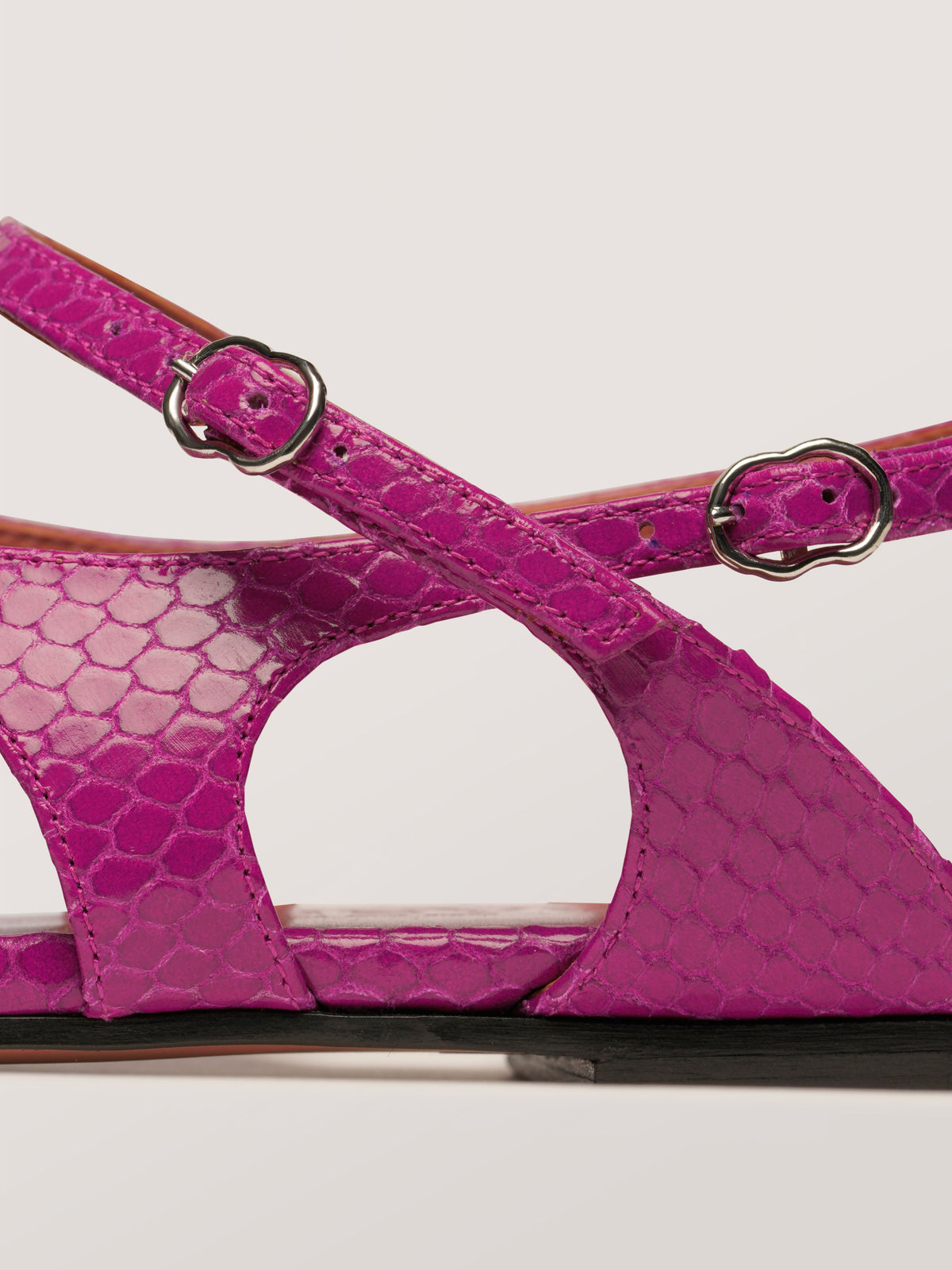 Ines | Flat Embossed Sandals