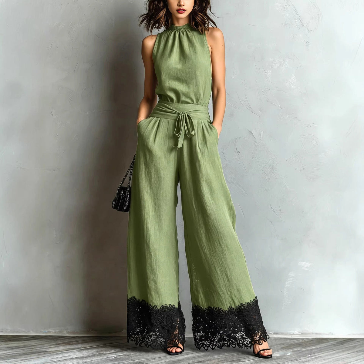 Liora | Lace-Trim Wide-Leg Jumpsuit
