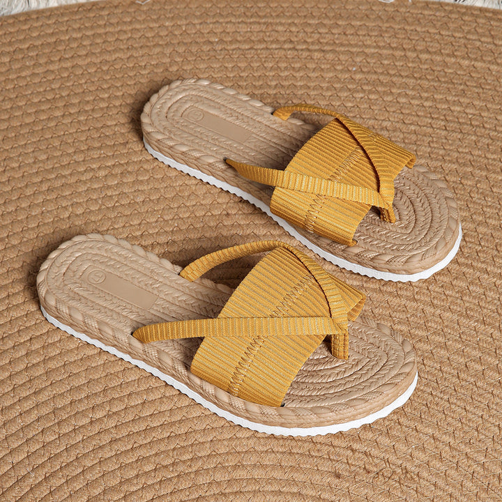 Maxine - Comfortable Flat Slip-On Sandals