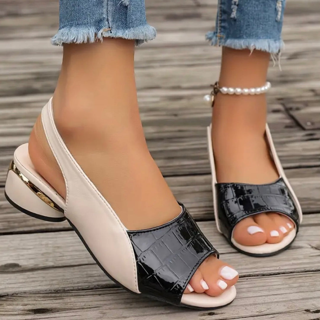 Elizabeth - Open Toe Slingback Sandals
