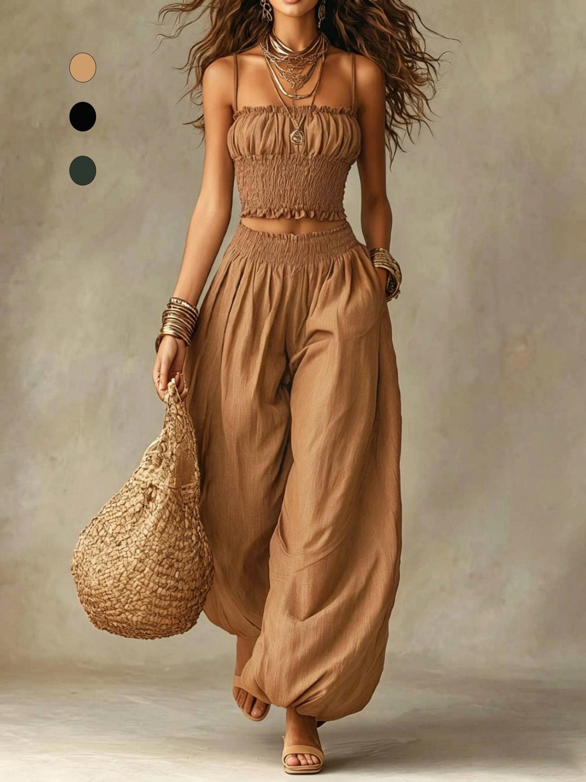 Daisy | Smocked Two-Piece Pants Set