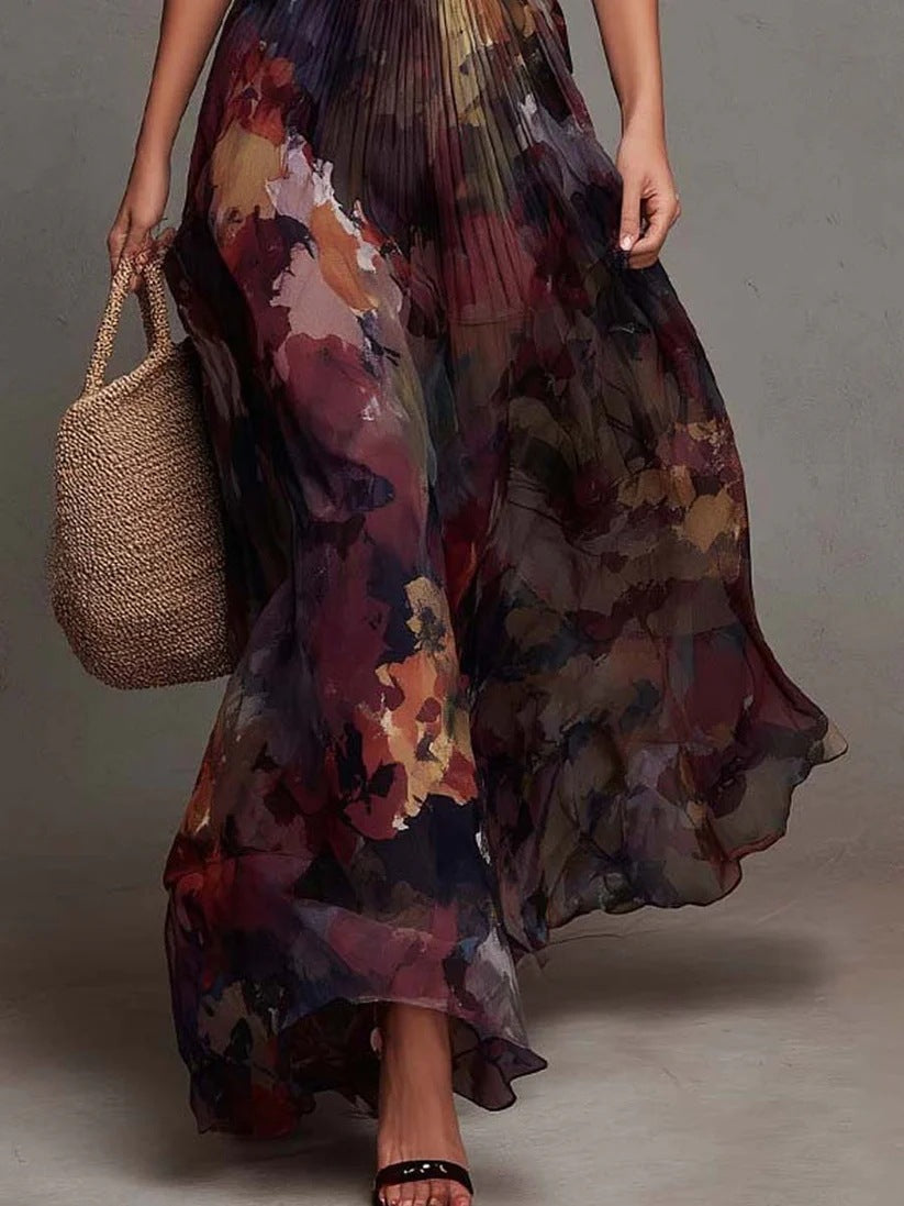 Seraphina | Watercolour Floral Maxi Dress