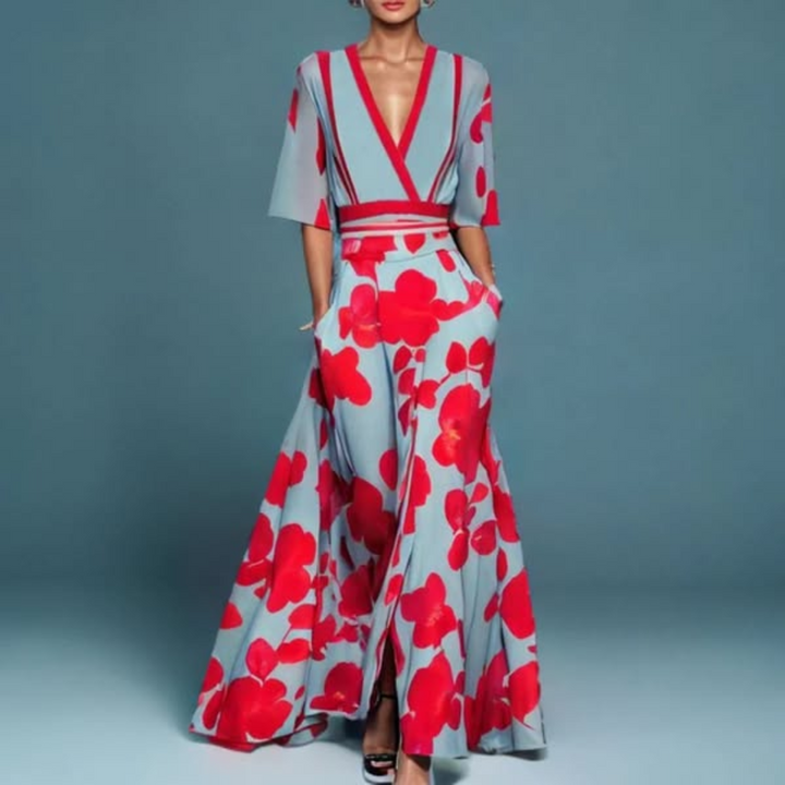 Michelle™ | Elegant Floral Print Dress