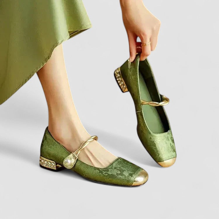 Livia | Embellished Mary Jane Flats