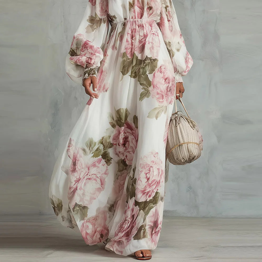 Camille | Off-Shoulder Floral Maxi Dress