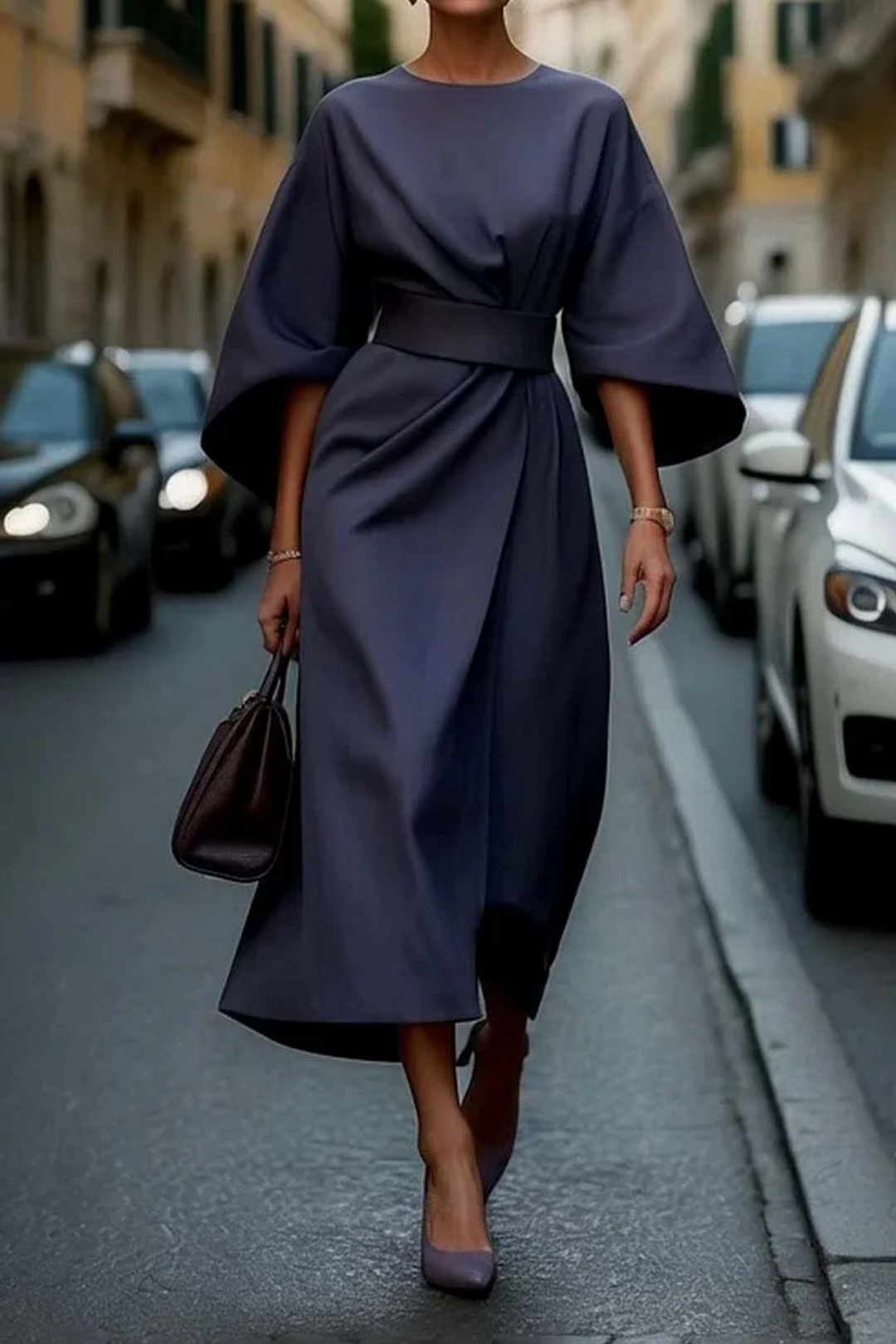 Maya™ | Elegant Balloon Sleeve Dress