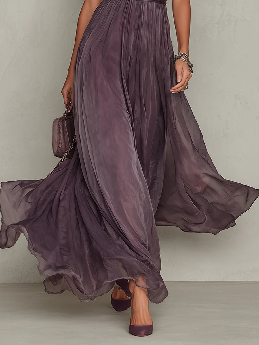 Odette | Lace-Detail Flowing Maxi Dress