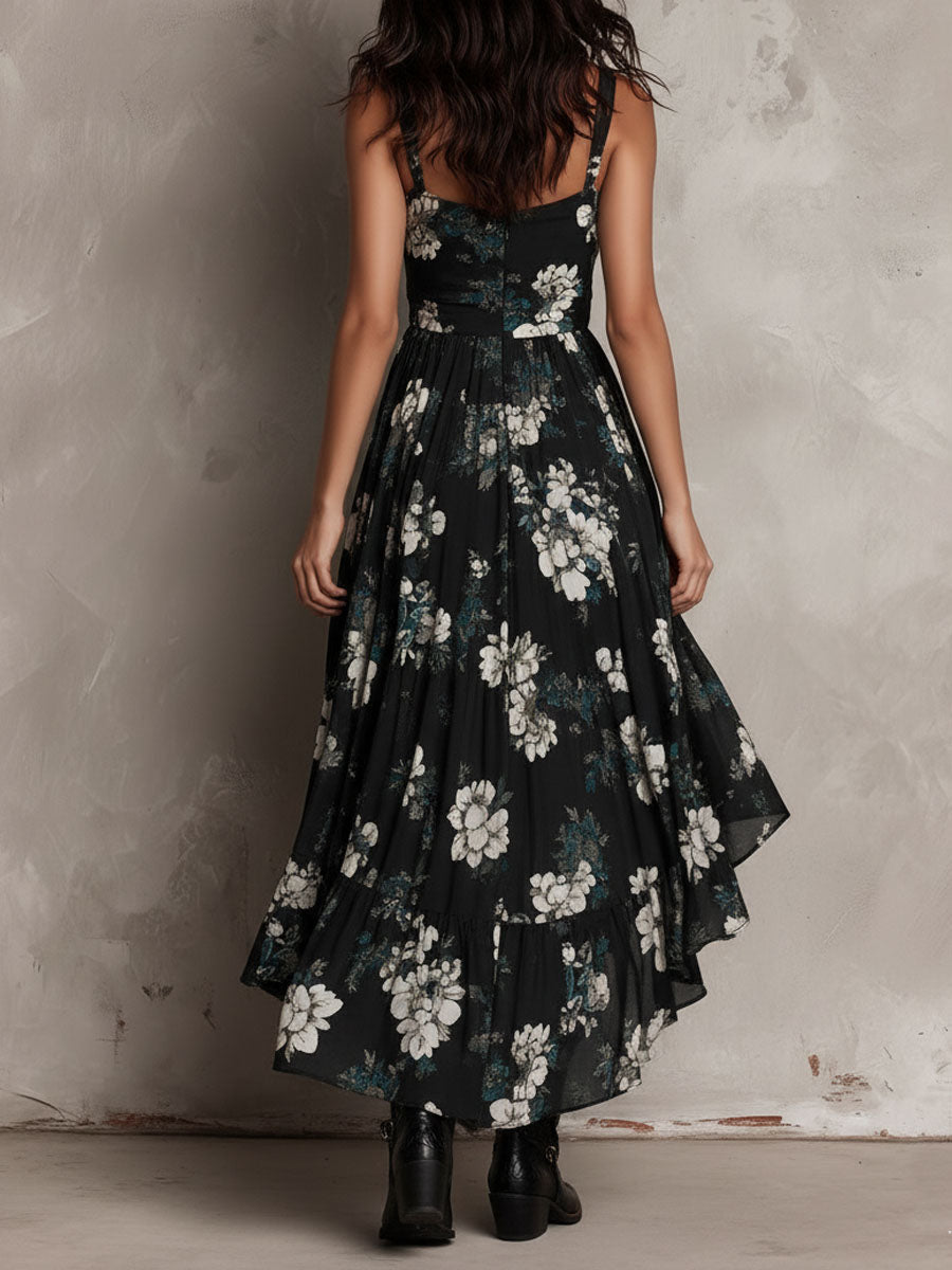 Sophie | Strapless Floral Maxi Dress