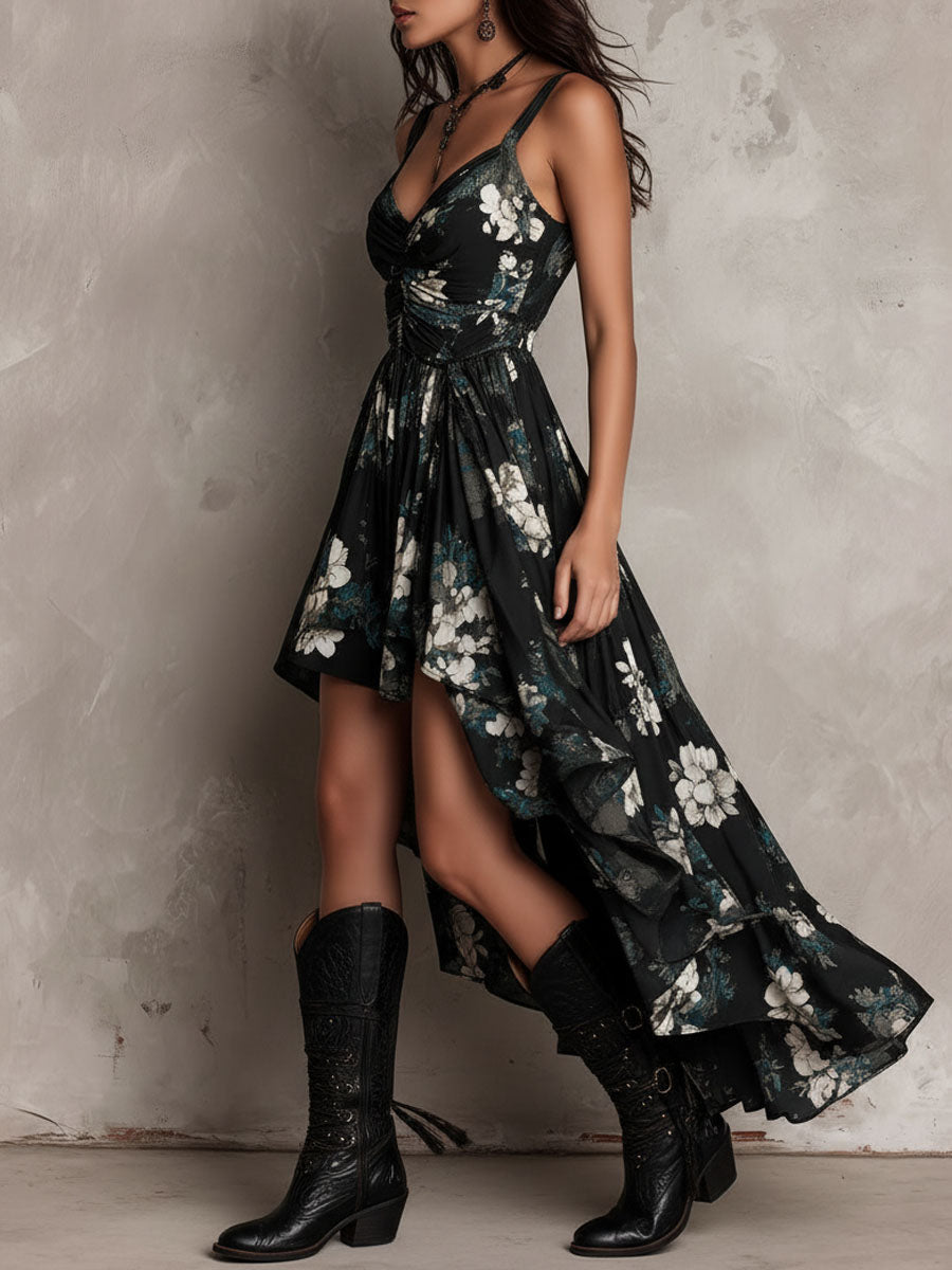 Sophie | Strapless Floral Maxi Dress