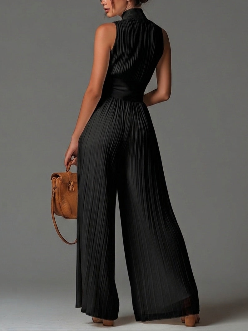Isla | Wide-Leg Chiffon Jumpsuit