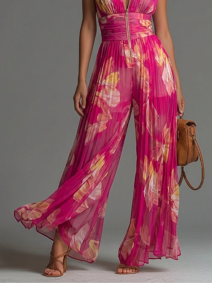 Mia | Floral Wide-Leg Jumpsuit