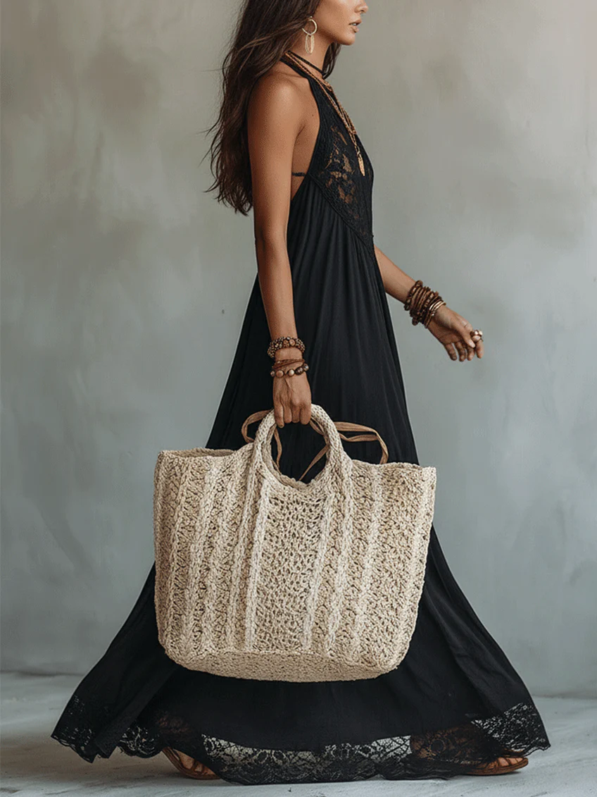 Aria | Lace-Trimmed Maxi Dress