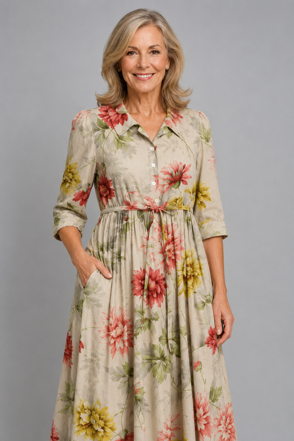 Sharon – Graceful Floral Dress