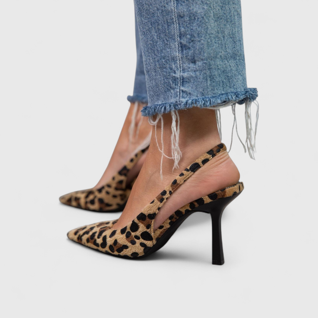 Ottilie | Leopard Print Slingback Heels