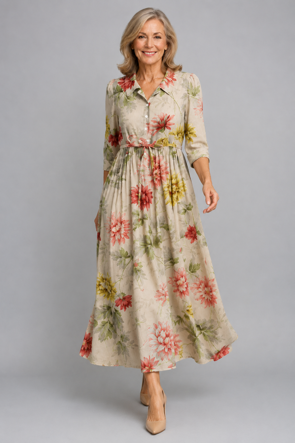 Sharon – Graceful Floral Dress