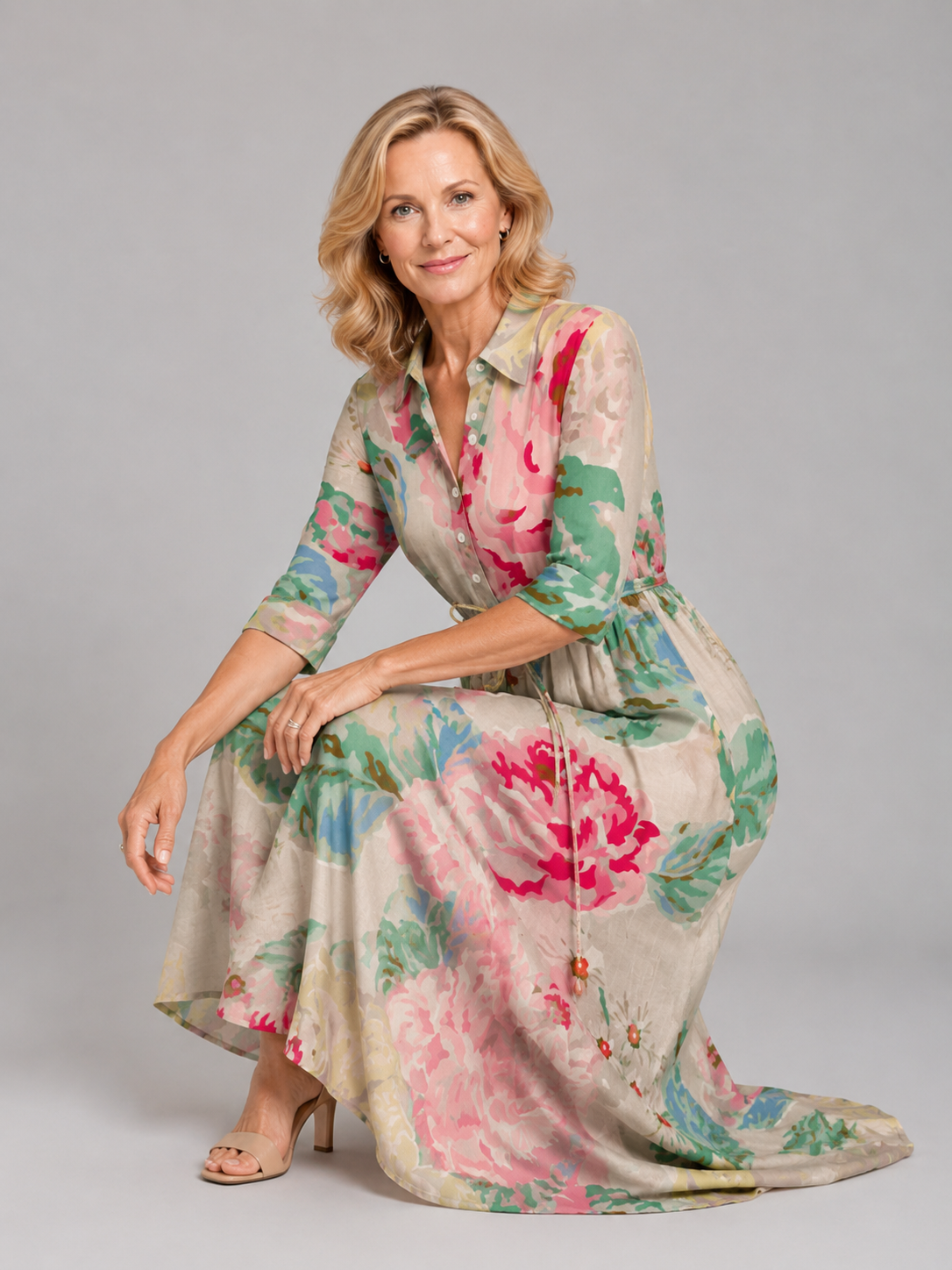 Cynthia – Graceful Floral Dress