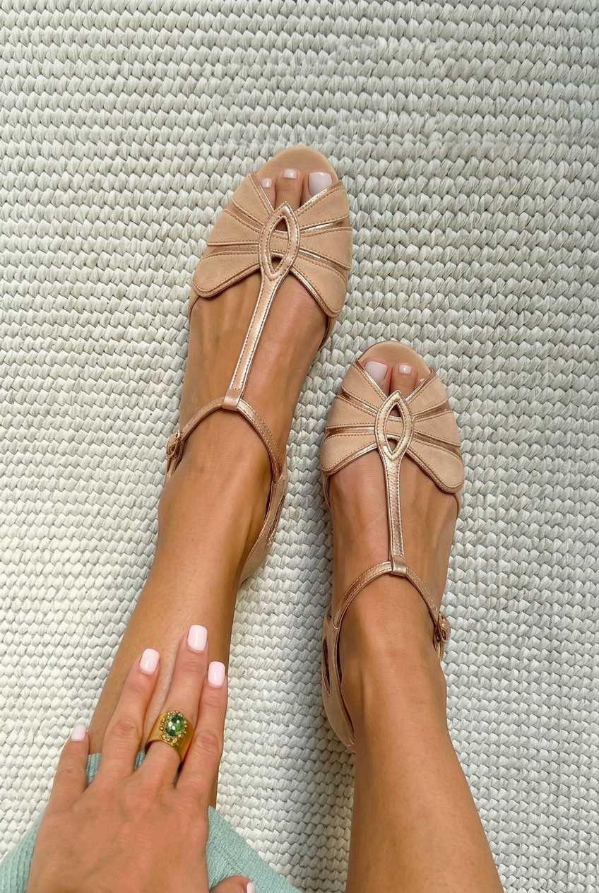 Casey | Retro Petal Wedge Sandal