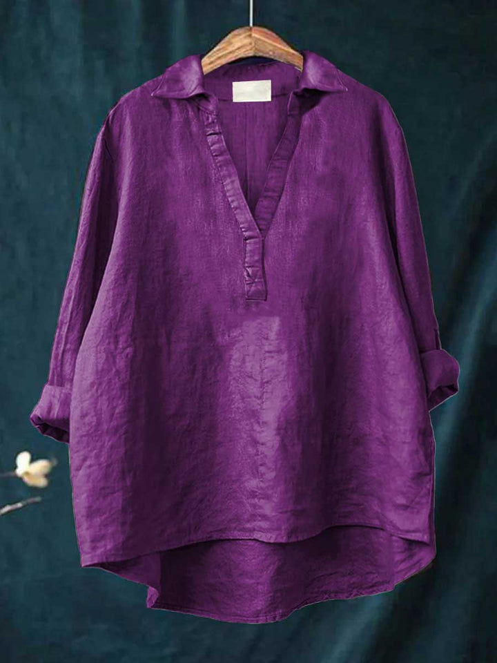 Charlotte - Elegant Linen Summer Blouse