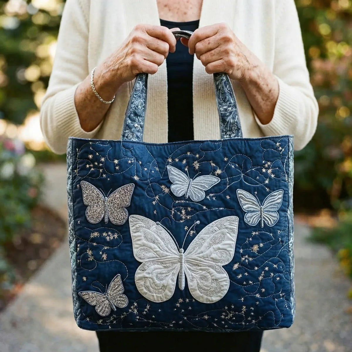 Artisanal Bag - Silver Butterfly