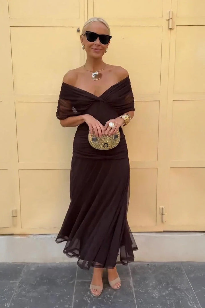 MIKAELA | Off Shoulder Maxi Dress