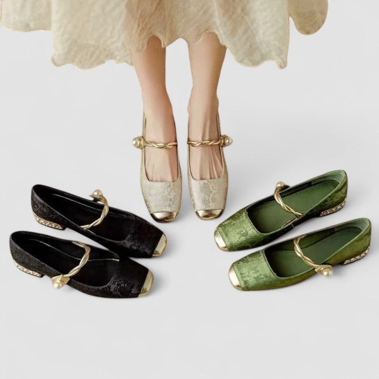 Livia | Embellished Mary Jane Flats