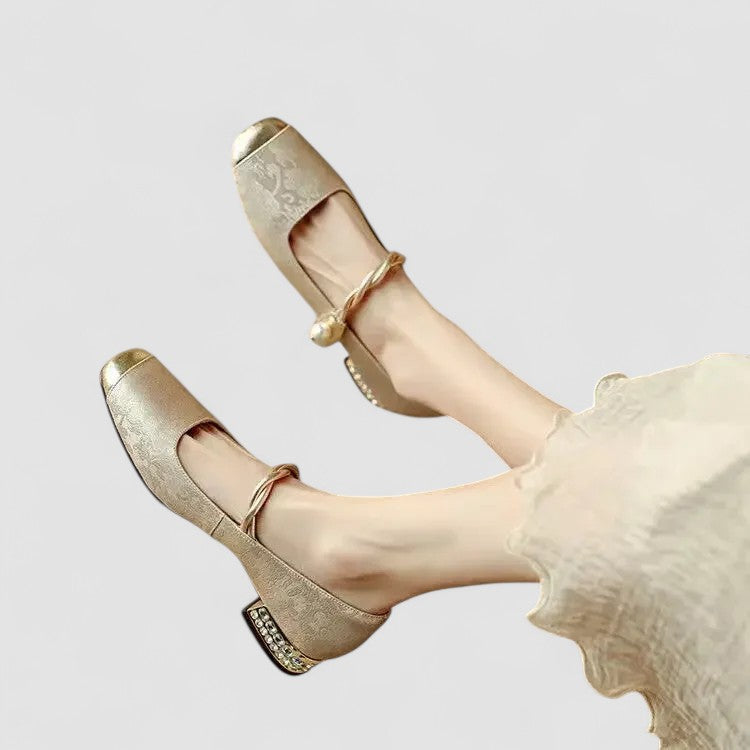 Livia | Embellished Mary Jane Flats