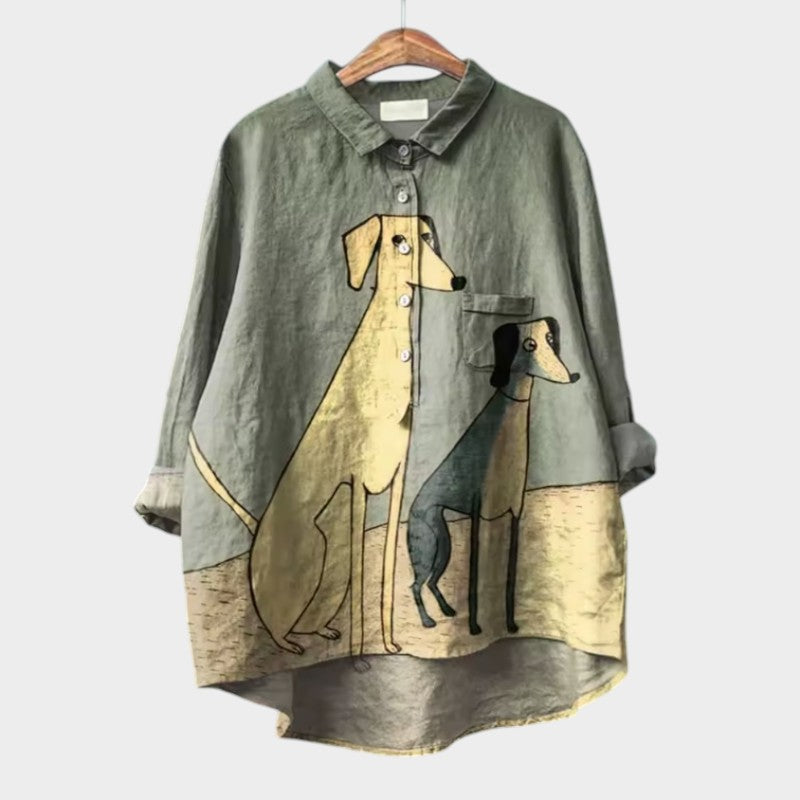 Abigail - Elegant Linen Summer Blouse