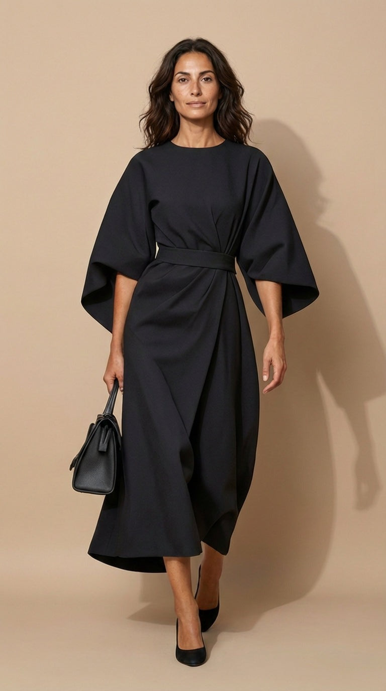 Maya™ | Elegant Balloon Sleeve Dress