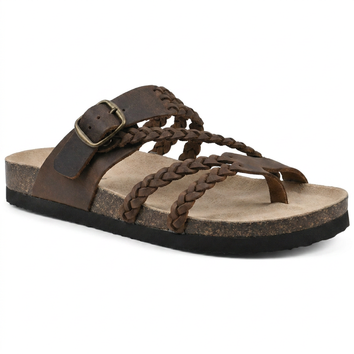 Mary - Braided Cork Sandals