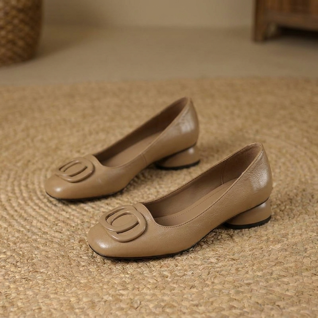 Opium Leather Flats