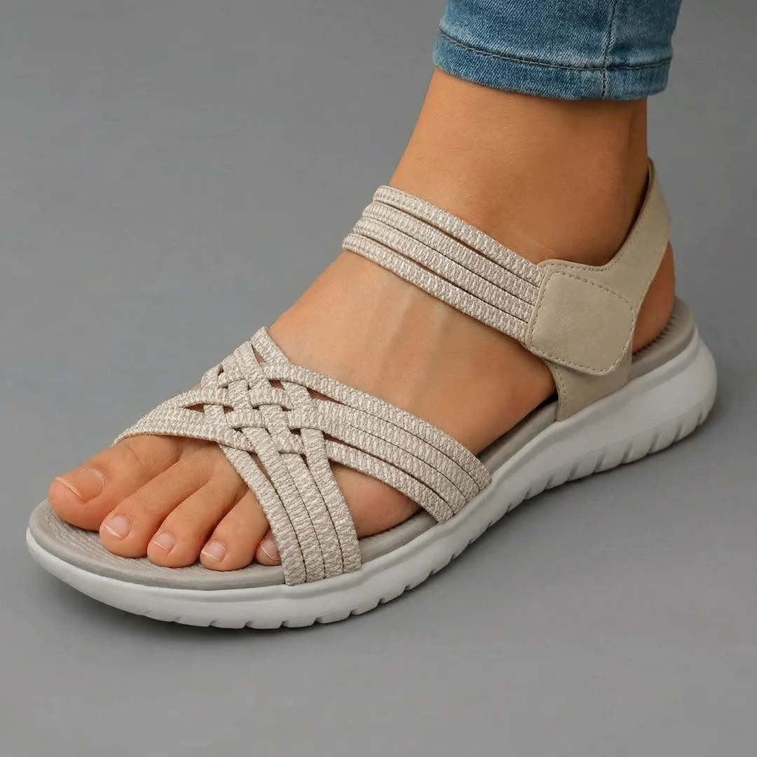 Cristina | Braided Strap Comfort Sandals