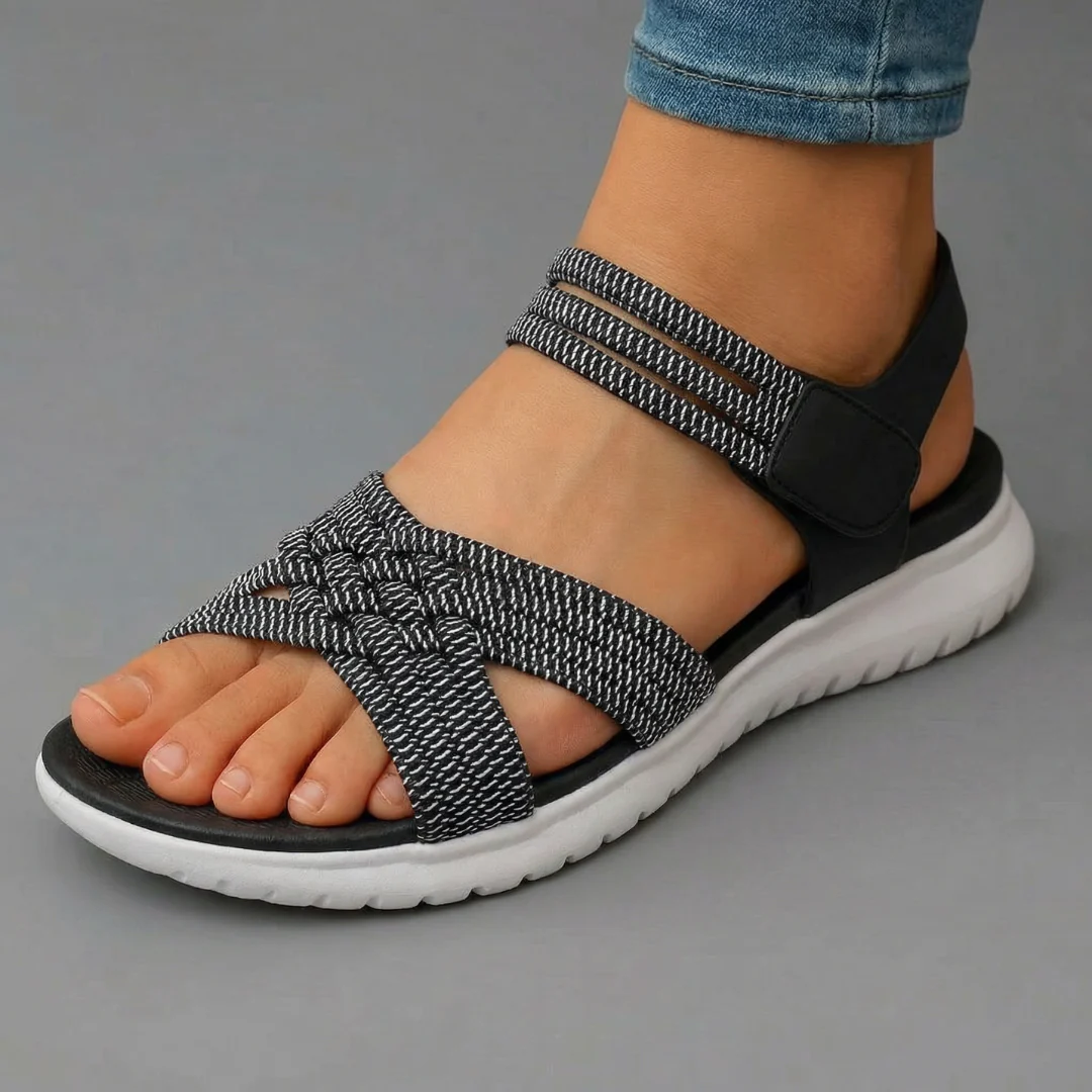 Cristina | Braided Strap Comfort Sandals