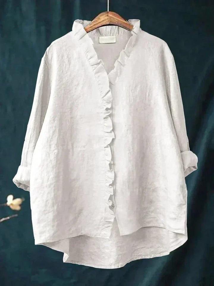 Lani - Elegant Linen Summer Blouse