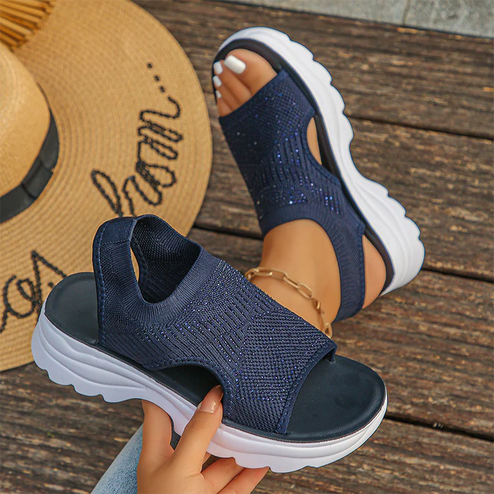 Noelle | Mesh Adjustable Strap Sandals