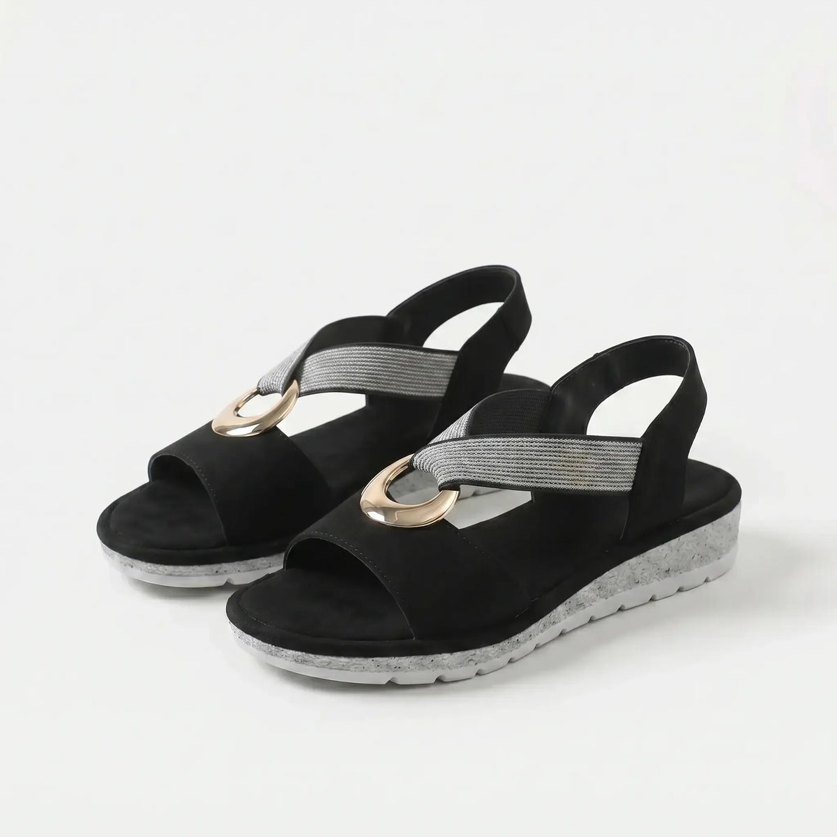 Luna | Braided Cross-Strap Ring Sandals